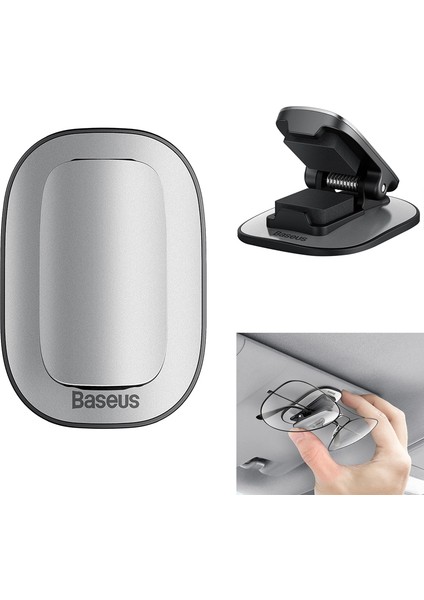 Kaliteli Araç Gözlük Klipsi Yapışkanlı Gözlük Tutucu-Gümüş (Yurt Dışından)