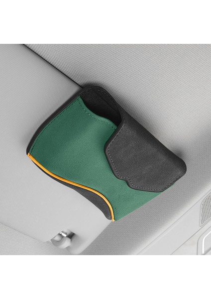 Araba Güneşliği, Kartlık, Gözlük Saklama Kutusu Için Evrensel Klipsli Güneş Gözlüğü Kılıfı-Yeşil (Yurt Dışından) indirimleri