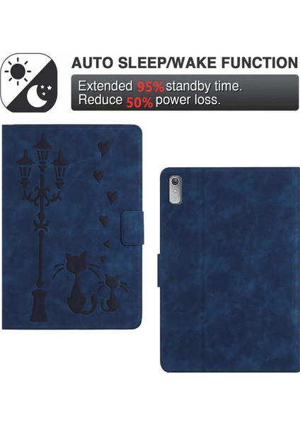 Lenovo Tab M9 / TB-310FU Için Çift Kedi Pu Kılıf (Yurt Dışından) fırsatları