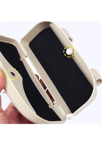 Gözlük Tutucu Manyetik Araba Güneşliği Gözlük Kutusu Düzenleyici Gözlük Saklama Kutusu-Bej (Yurt Dışından) indirimleri