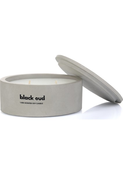 Dekoratif El Yapımı Yatay Mum : Çift Fitilli : Kokulu Soya Mum : Black Oud modelleri