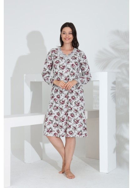 Angelique %100 Pamuk Uzun Kol Kadın Elbise 21605 fiyatları