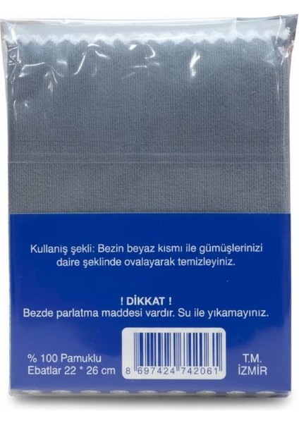 Kuyumcu Gümüş Parlatma Bezi 2'li - Takı Temizleme Bezi 20X25 cm fiyatları