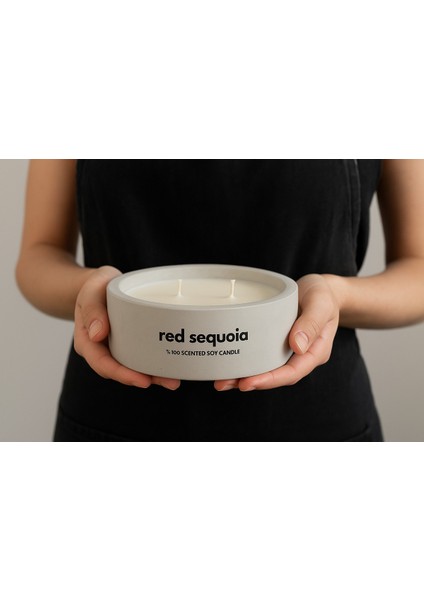 Dekoratif El Yapımı Yatay Mum : Çift Fitilli : Kokulu Soya Mum : Red Sequoia fiyatları