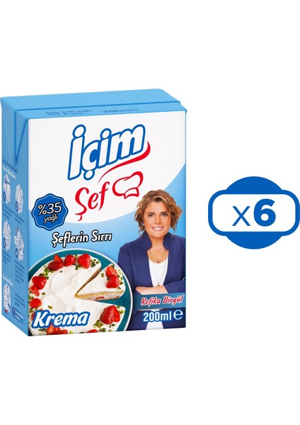 Içim Krema 200 gr %35 Yağlı x 6 Adet