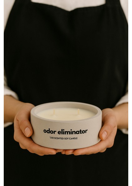 Dekoratif El Yapımı Yatay Mum : Çift Fitilli : Kokulu Soya Mum : Odor Eliminator fiyatları