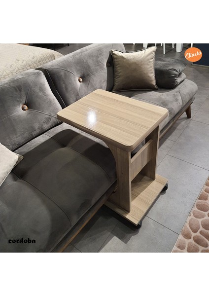 Tekerlekli Mdfc Yan Sehpa