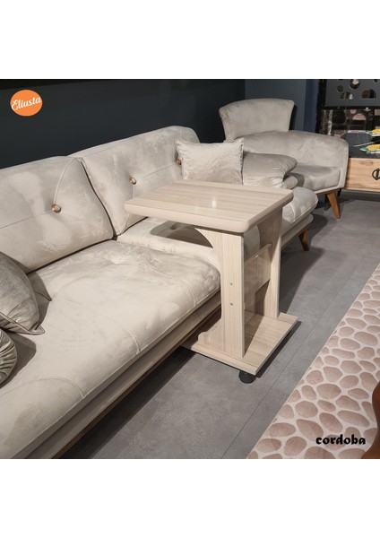 Tekerlekli Mdfc Yan Sehpa