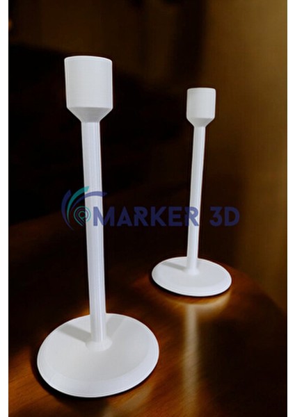 Tarz Mumluk 2'li Set 3D Baskı Modern Tasarım Plastik Malzeme ile Şık Beyaz Renkli fırsatları