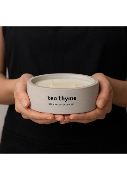 Dekoratif El Yapımı Yatay Mum : Çift Fitilli : Kokulu Soya Mum : Tea Thyme fiyatları