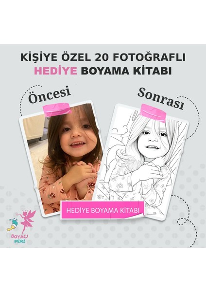 20 Fotoğraflı Boyama Kitabı Kişiye Özel , Sevgiliye Hediye Arkadaşa Hediye Doğum Günü Hediye