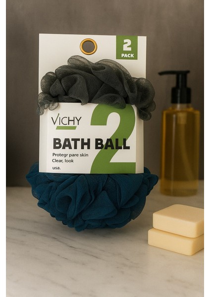 Vıchy Renkli Banyo Lifi VCH-6579 Kartelalı 2li Set X80 fiyatları