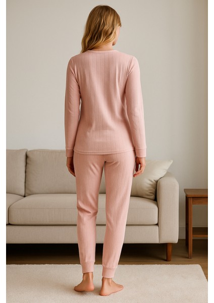 Uzun Kollu Pembe Pijama Takımı H indirimleri