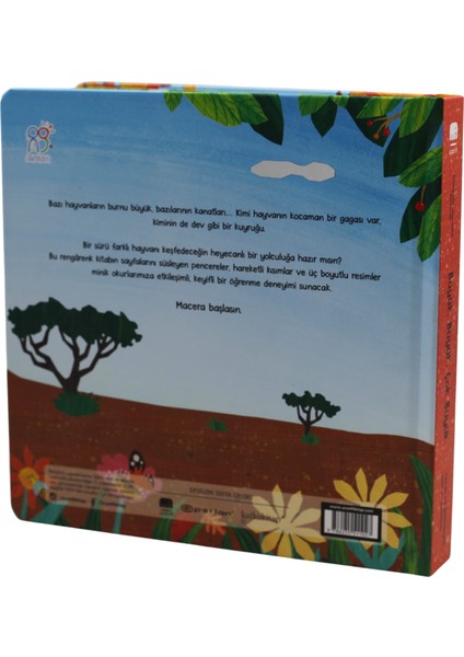 Aç Bak Şaşır! - Bebeğimle Hayvanlar Âleminde Büyük, Büyük, Çok Büyük (Büyük Boy 3 Boyutlu Kitap)