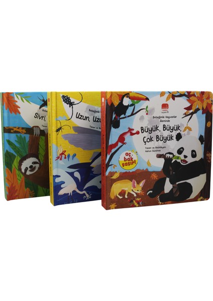 Aç Bak Şaşır! - Bebeğimle Hayvanlar Âleminde Büyük, Büyük, Çok Büyük (Büyük Boy 3 Boyutlu Kitap)