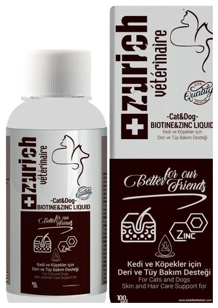 Kedi Köpek Biotin Deri ve Tüy Bakımı Likit 100 ml