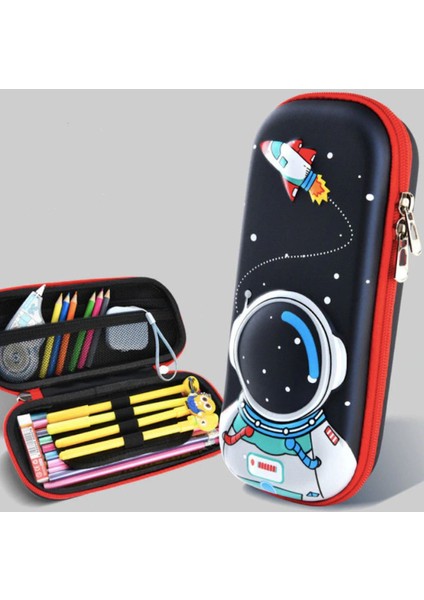 Astranot 3D Spaceship Kırmızı Fermuar Kalem Kutusu