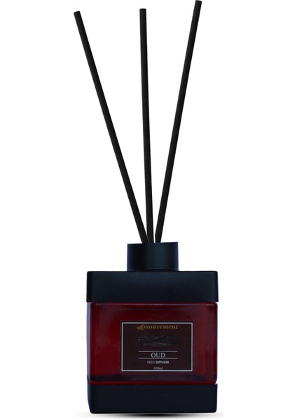 Mistik Ud Çubuklu Oda Kokusu 100 ml – Dekoratif Plastik Şişe - Reed Diffuser
