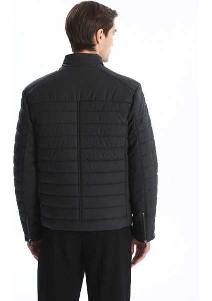 Lcw Vision Siyah Slim Fit Dik Yaka Erkek Deri Görünümlü Mont indirimleri