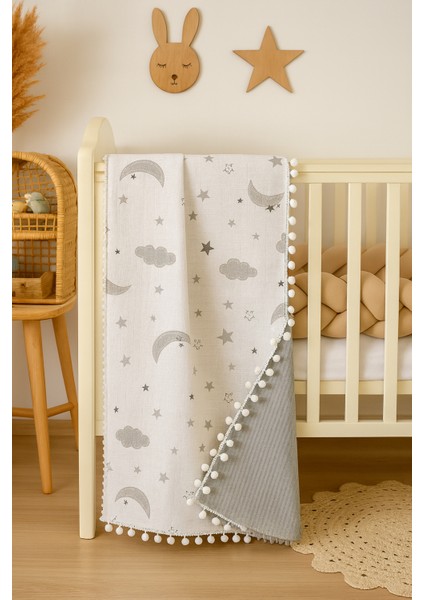 %100 Pamuk Müslin Kumaştan Pike Örtü