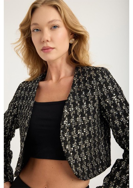 Buklet Yaldız Payetli Kısa Ceket fiyatları