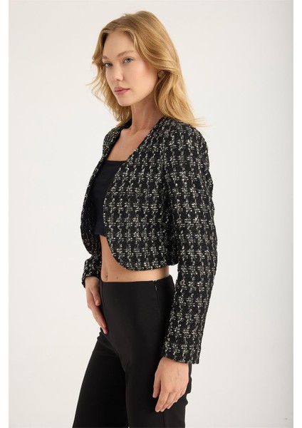 Buklet Yaldız Payetli Kısa Ceket modelleri