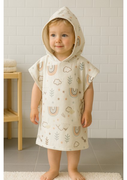 %100 Pamuk Müslin Kumaştan Bebek Panço modelleri