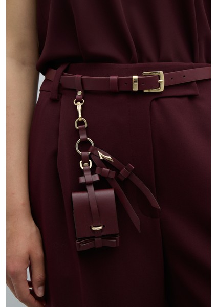 Mini Çanta Detaylı Kemer Bordo K2682201_008