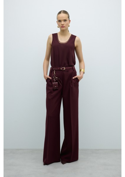 Mini Çanta Detaylı Kemer Bordo K2682201_008 fiyatları