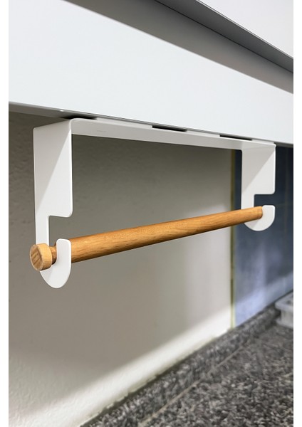 Kağıt Havluluk Yapışkanlı ve Vidalı Şerit, Kancalı Ağaç Çubuklu Model Beyaz Rengi fırsatları