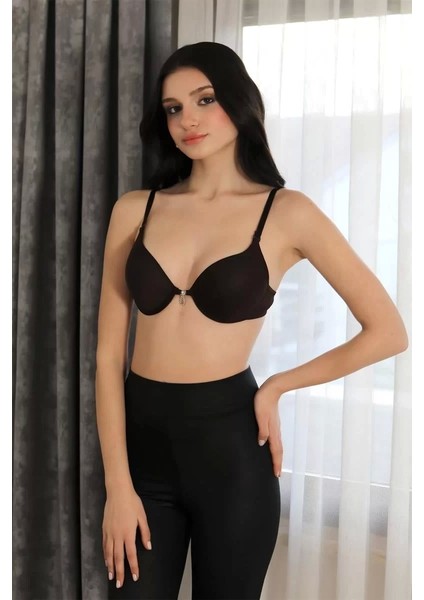 Kadın Destekli Balenli Taş Detaylı Sütyen Kahve fiyatları