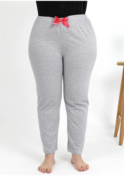 Kadın Pamuklu Büyük Beden Alt Pijama Gri indirimleri