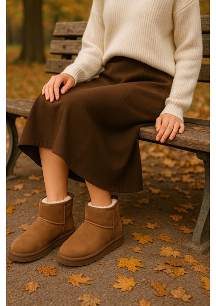 Kalın Tabanlı Içi Kürklü Kadın Bot fiyatları