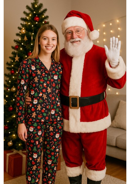 Kadın Pijama Takımı Noel Temalı