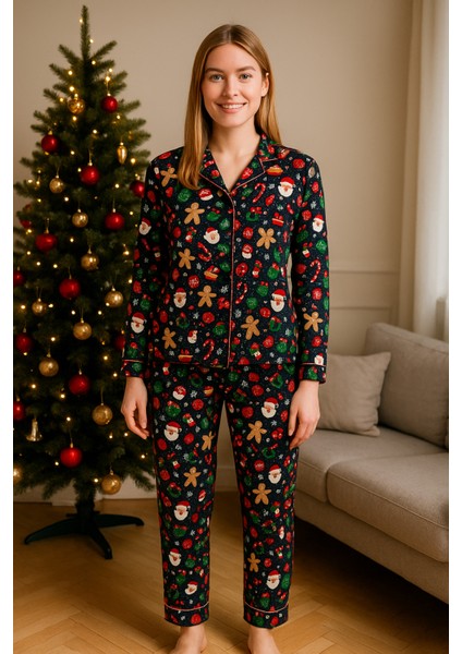 Kadın Pijama Takımı Noel Temalı fiyatları
