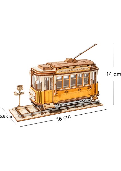 Minyatür Tramvay| Ahşap Tramvay Maketi | 3D Puzzle fiyatları