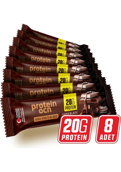 Protein Bar - Çikolata Aromalı - 50 gr x 8 Adet