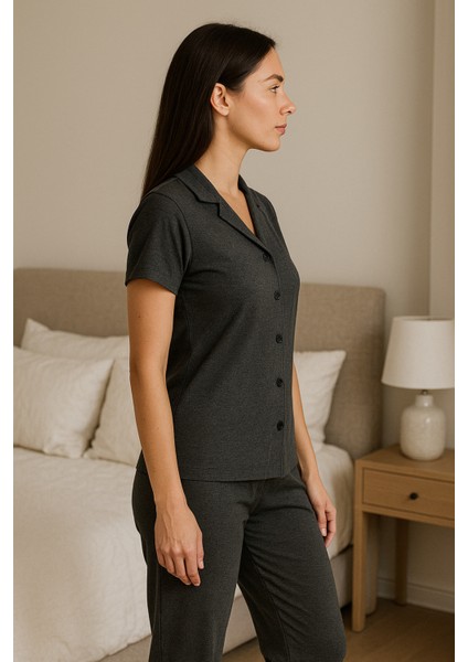 Kadın Gömlekli Pijama Takımı modelleri