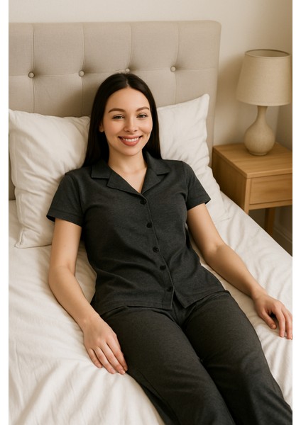 Kadın Gömlekli Pijama Takımı