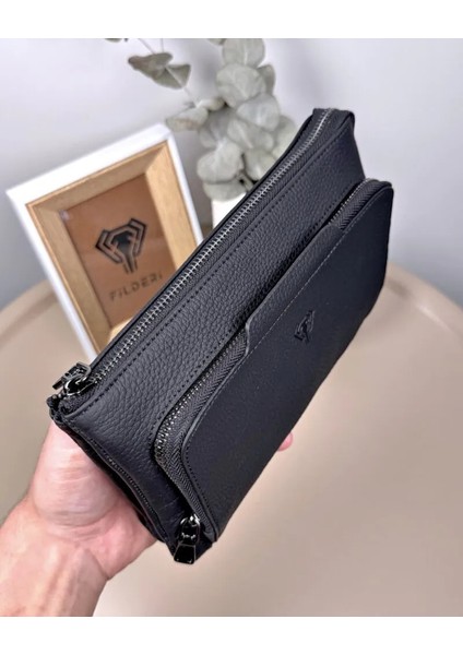 Hakiki Deri Tutma Bantlı Fermuarlı Erkek El Çantası 2113 fiyatları