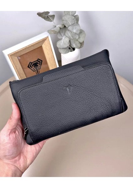 Hakiki Deri Tutma Bantlı Fermuarlı Erkek El Çantası 2113 indirimleri