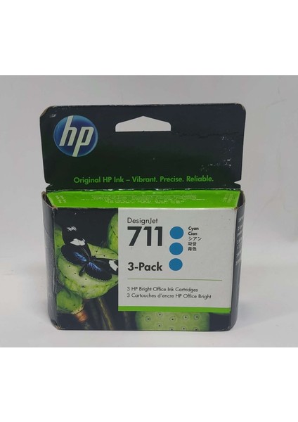 Hp 711 CZ134A Cyan 3'lü Paket Kartuş 29ML x 3 fiyatları