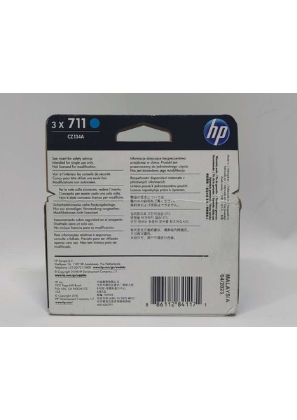 Hp 711 CZ134A Cyan 3'lü Paket Kartuş 29ML x 3 modelleri