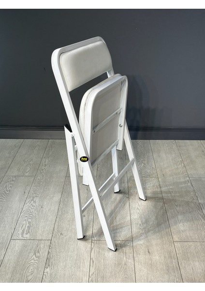 Mercan 2 Kişilik Yuvarlak Mutfak Yemek Masası Takımı 2+1 Beyaz Deri 60 cm