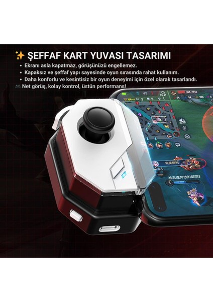 Profesyonel Şarjlı Bluetooth Bağlantılı Telefon Joystick Kontrol Gamepad Mobil Oyun Kolu Tetik fırsatları