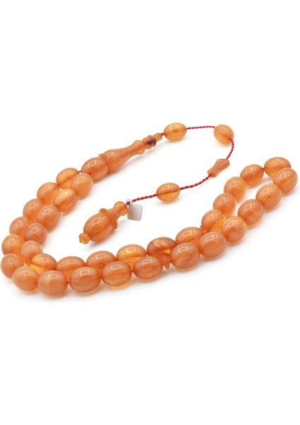 Hikmet Al Said Imzalı Sistemli Hareli Bej Rengi Sıkma Kehribar Tesbih 090 fiyatları