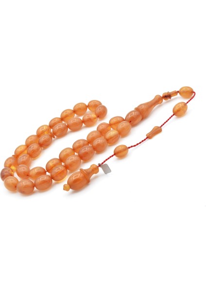 Hikmet Al Said Imzalı Sistemli Hareli Bej Rengi Sıkma Kehribar Tesbih 090 modelleri