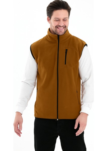 Erkek Tam Fermuarlı Spor Polar Yelek fiyatları