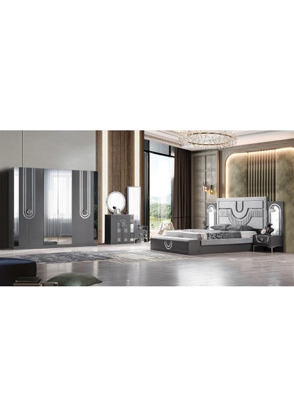 Safir Yatak Odası Takımı Gri