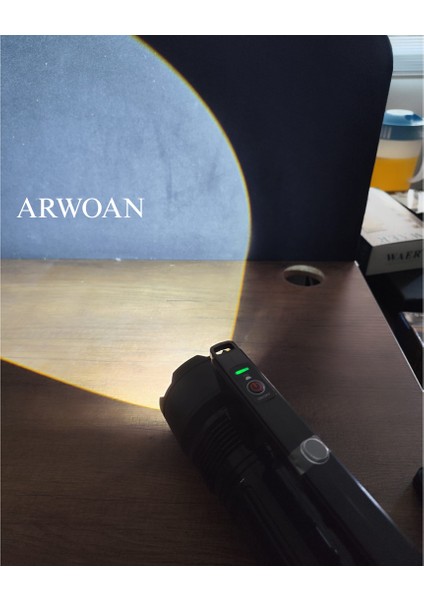 GK6766 LED Projektör Fener Uzun Menzilli Şarjlı El Feneri, Yüksek Lümenli